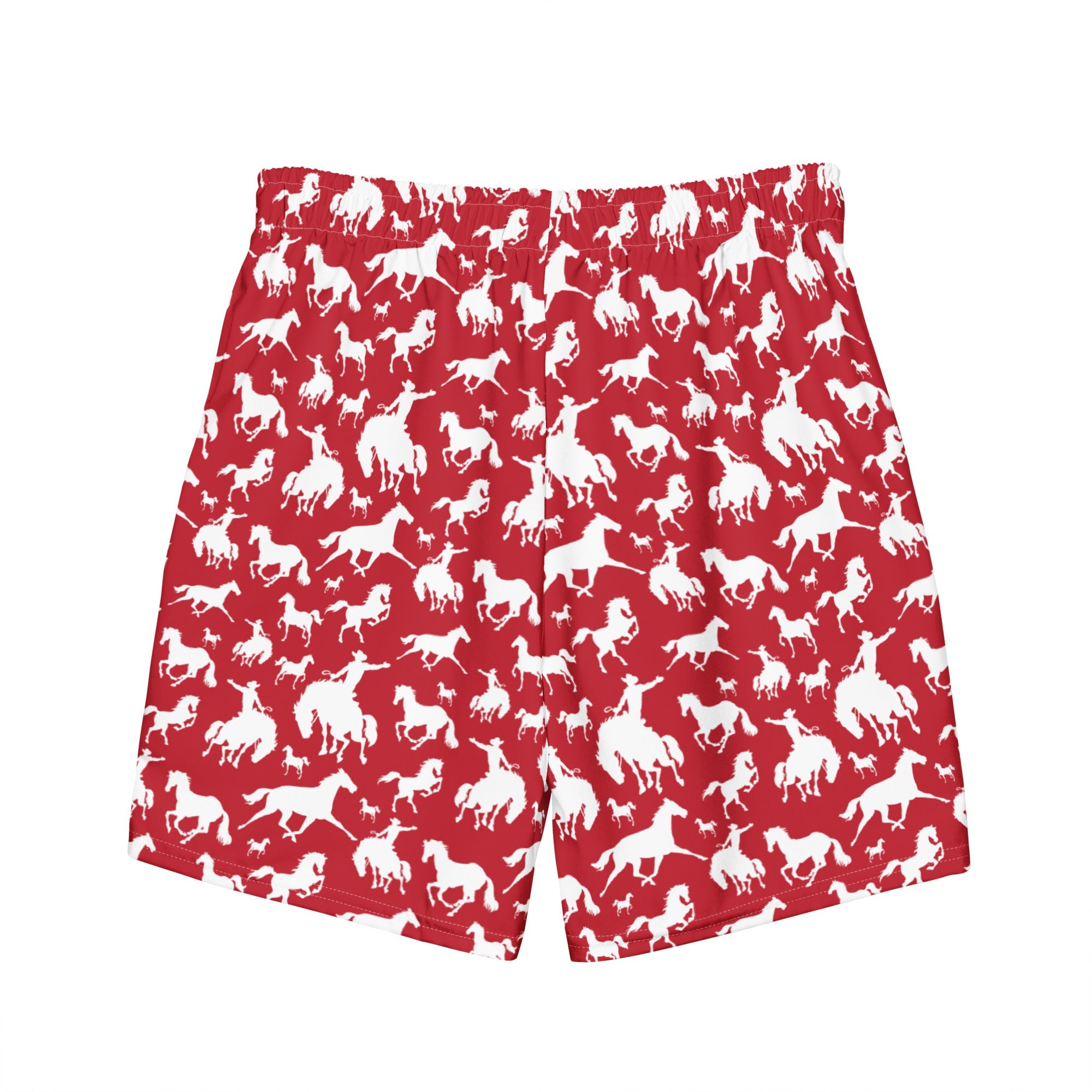 Yeehaw Red Rodeo Cowboy Men's Swim Trunks