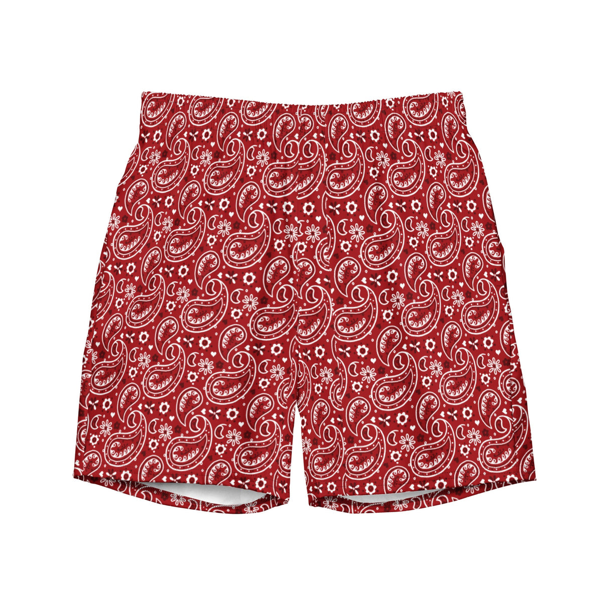 Yeehaw Red Bandana Men's Swim Trunks