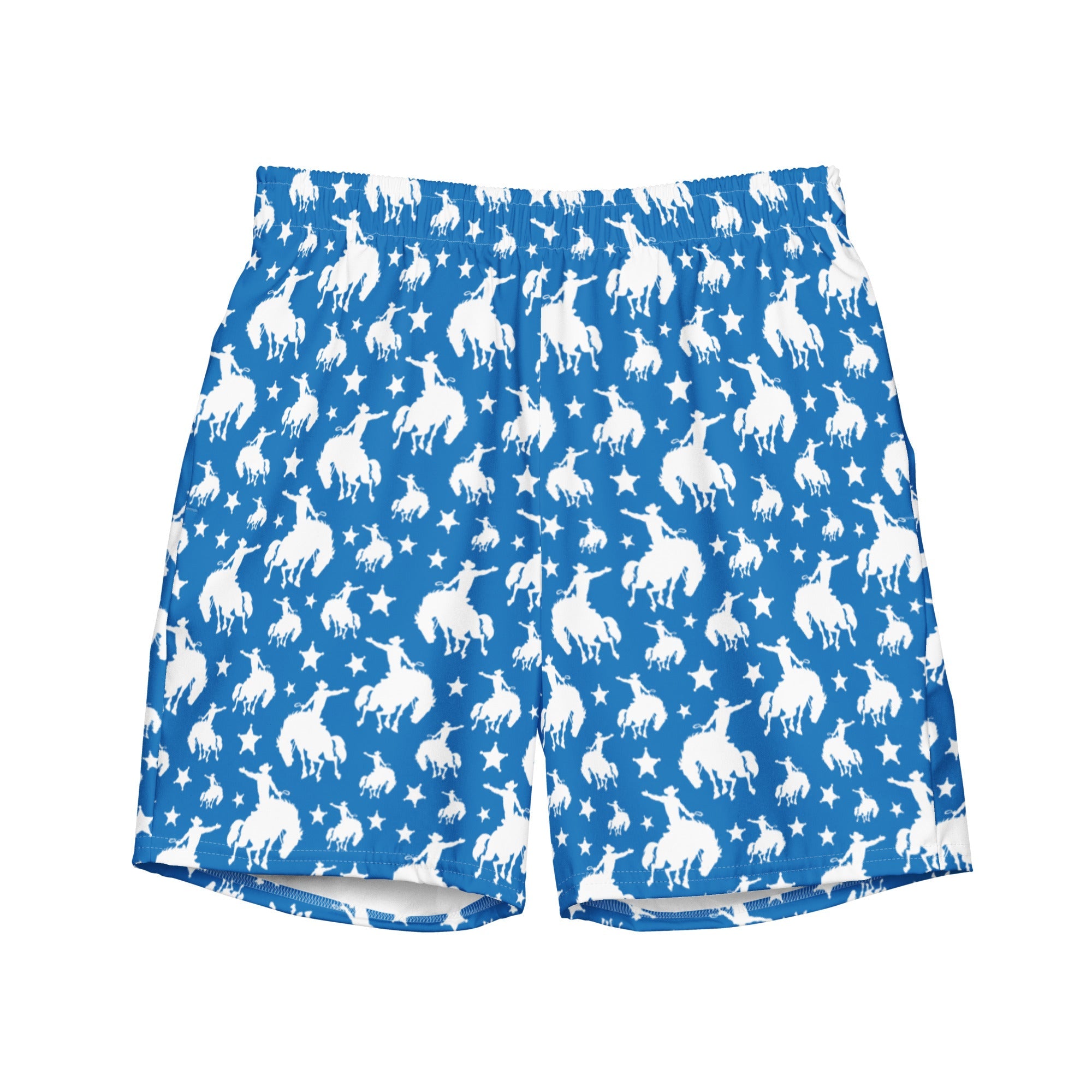 Yeehaw Blue Rodeo Cowboy Men's Swim Trunks
