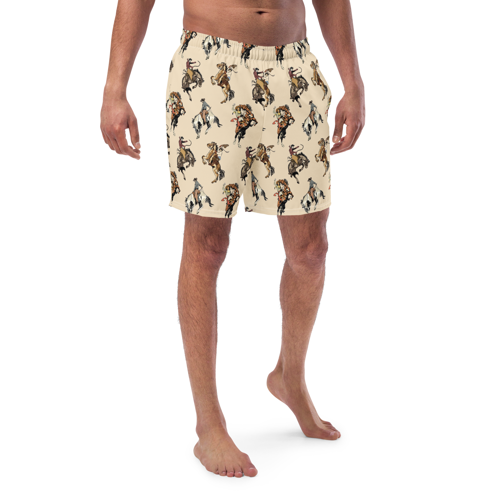 Yeehaw Vintage Cowgirl Men's Swim Trunks