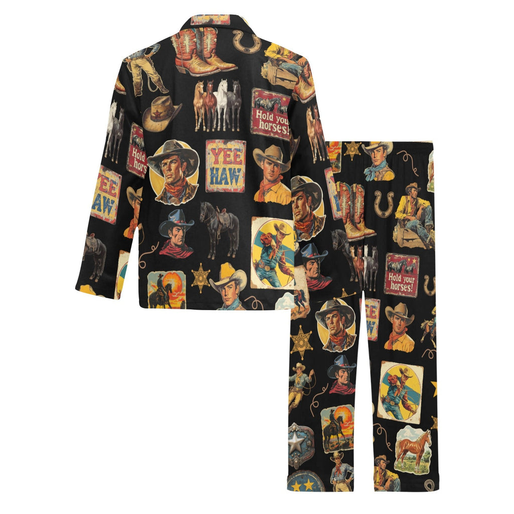 Vintage Cowboy Collage Western Pajamas