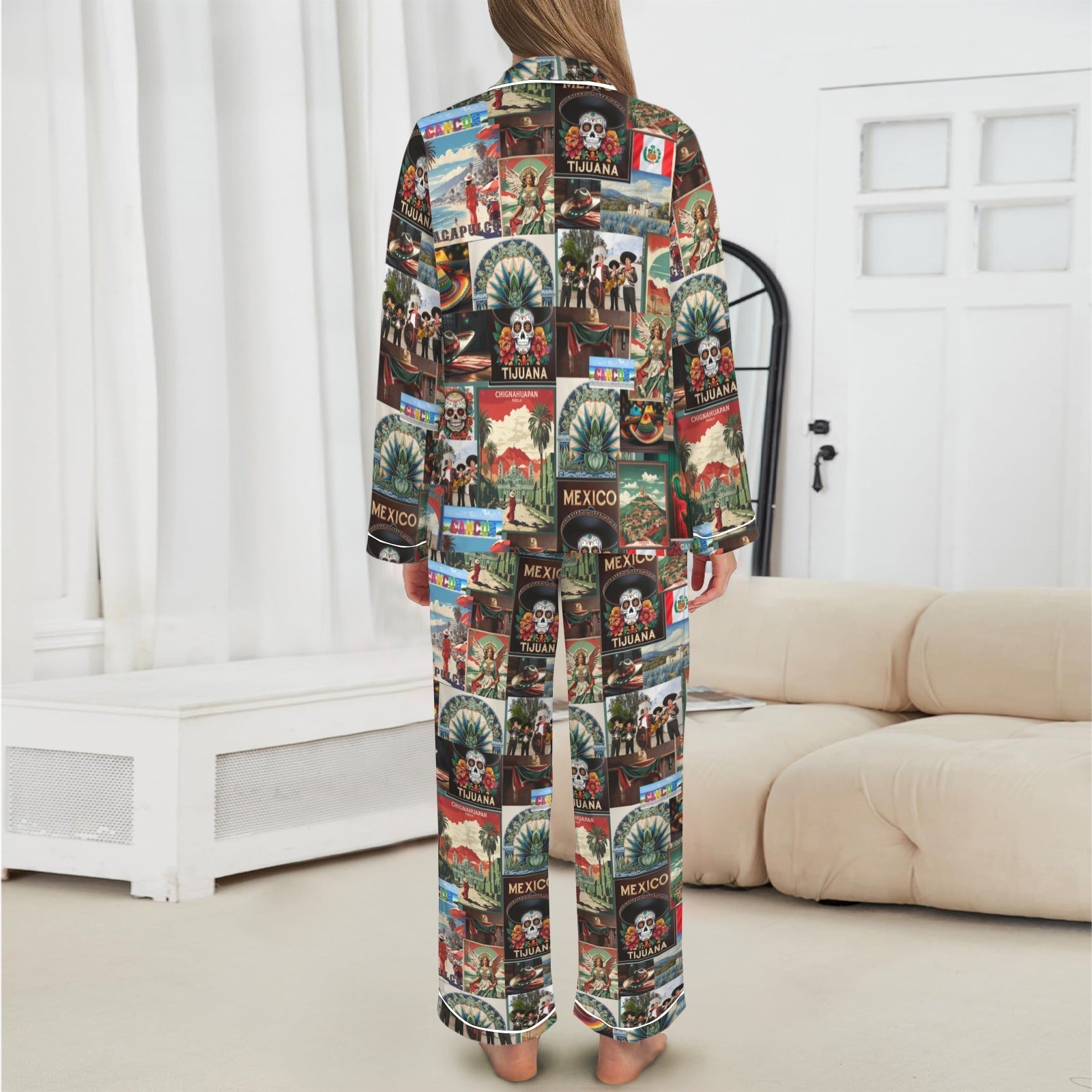 Colores De Mexico Destination Mexico Satin Pajamas
