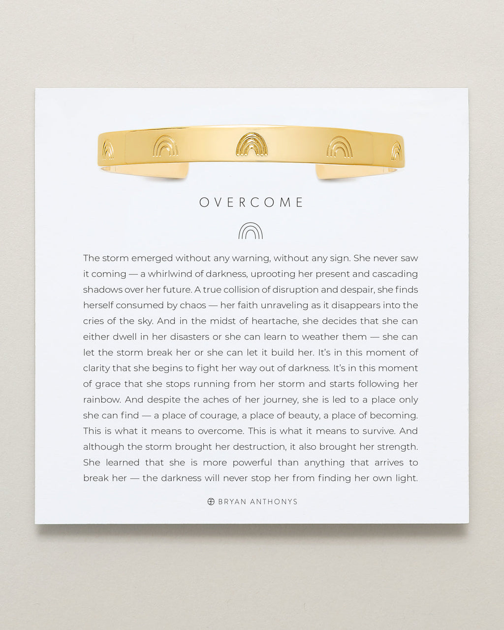 Overcome Engraved Cuff