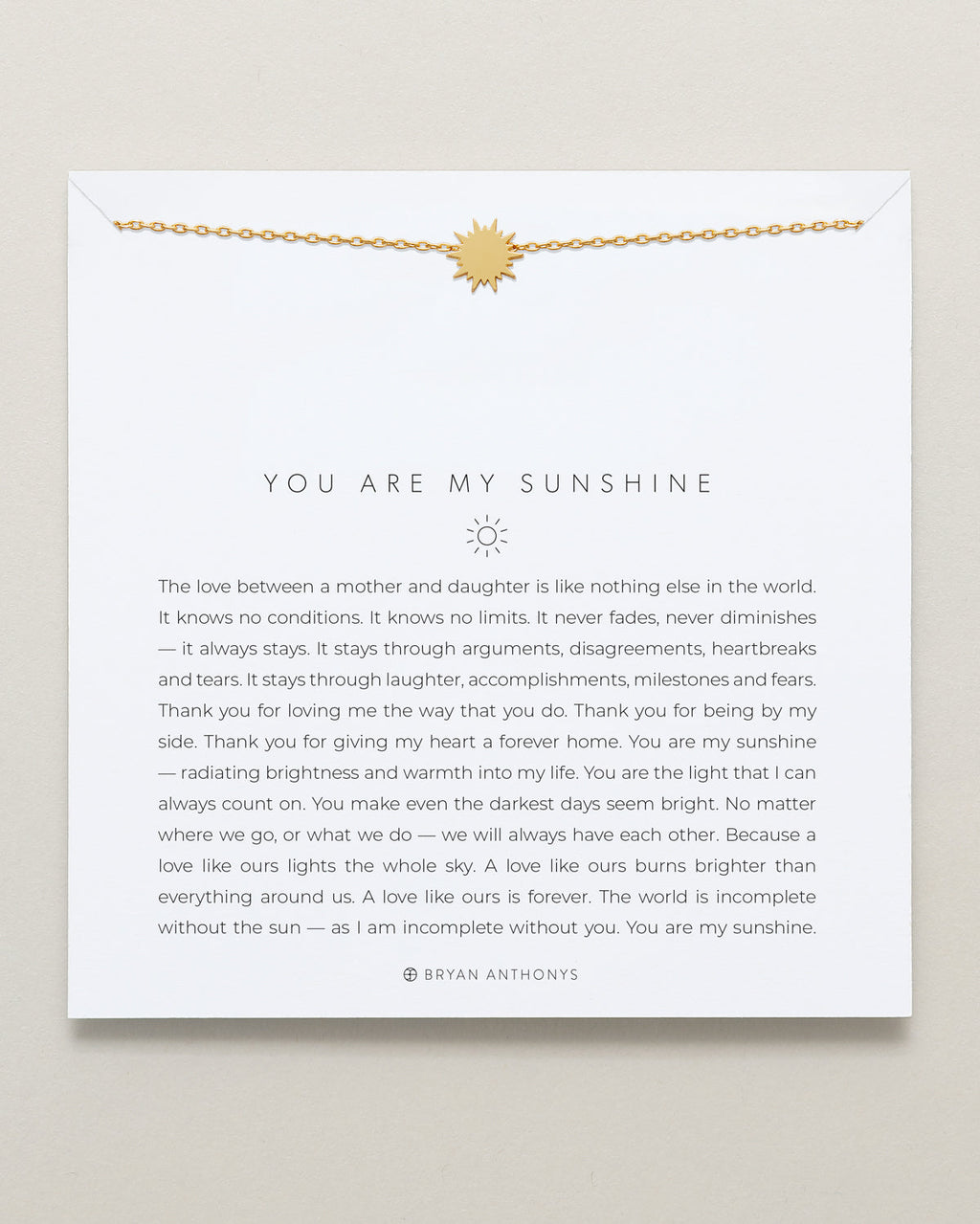 You Are My Sunshine Icon Necklace
