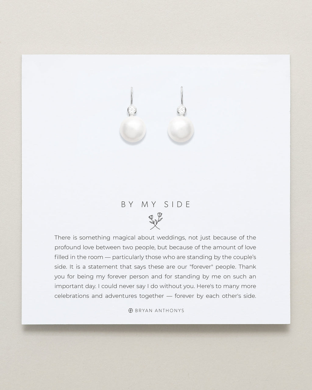 By My Side Pearl Drop Earrings