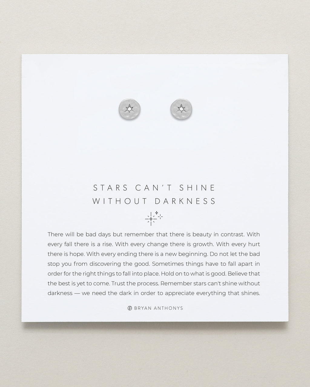 Stars Can't Shine Without Darkness Earrings