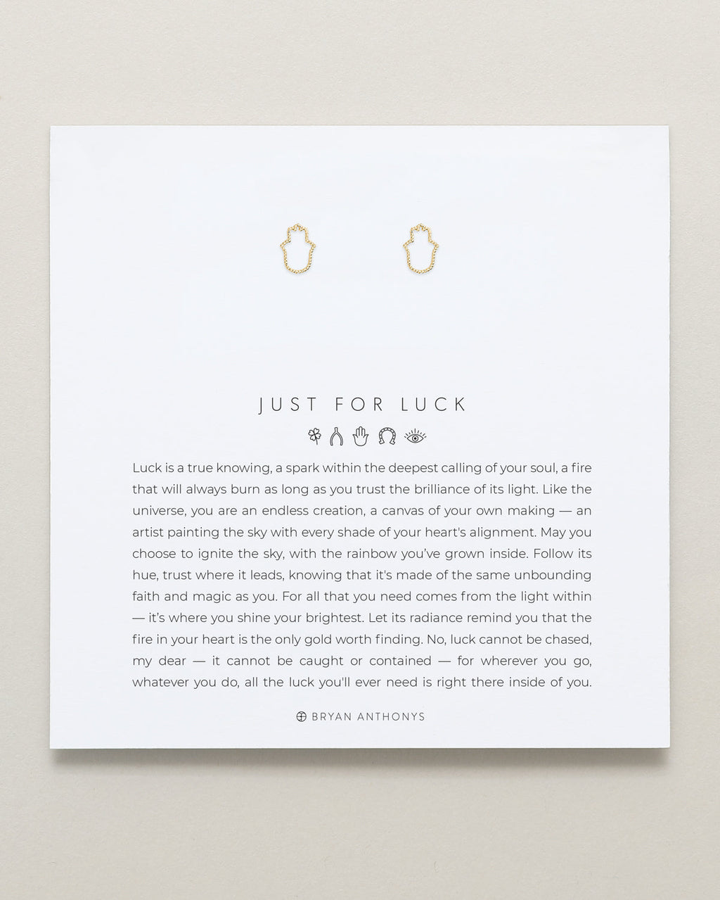 Just For Luck Hamsa Earrings