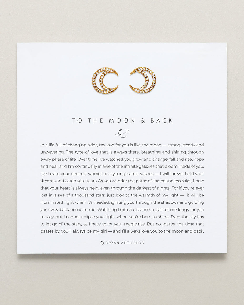 To the Moon and Back Stud Earrings