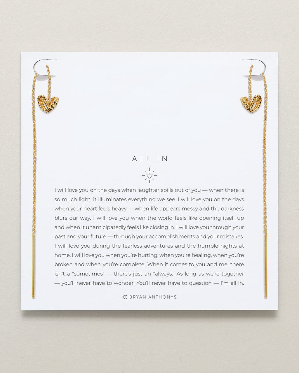 All In Threader Earrings