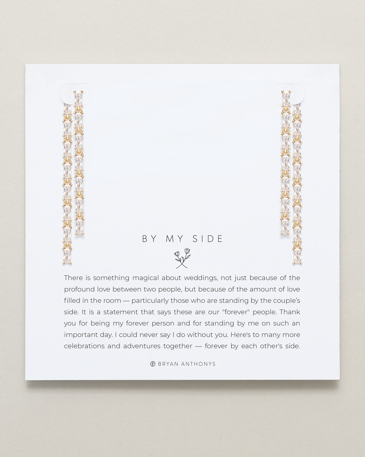 By My Side Baguette Chandelier Earrings