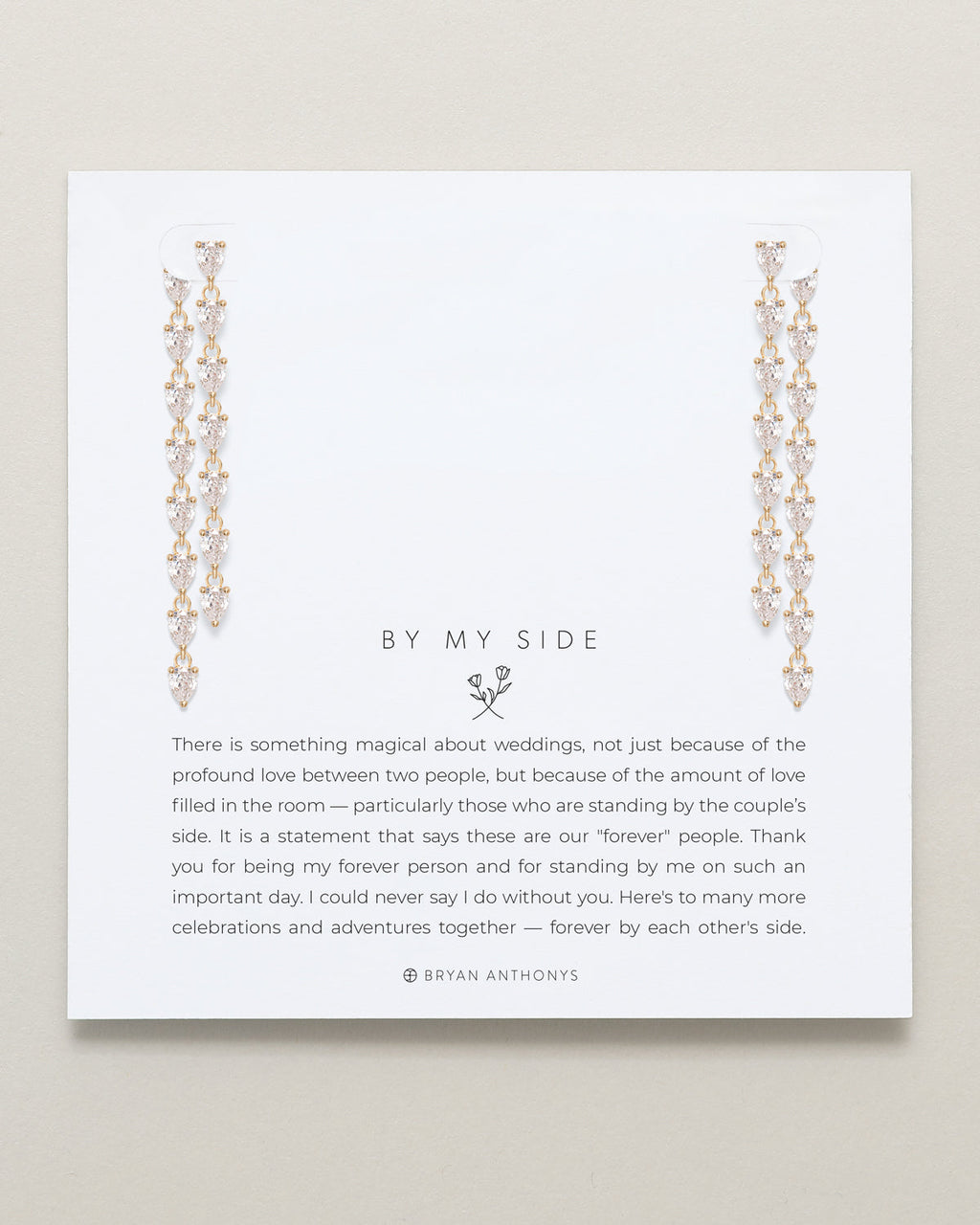 By My Side Pear Cut Chandelier Earrings