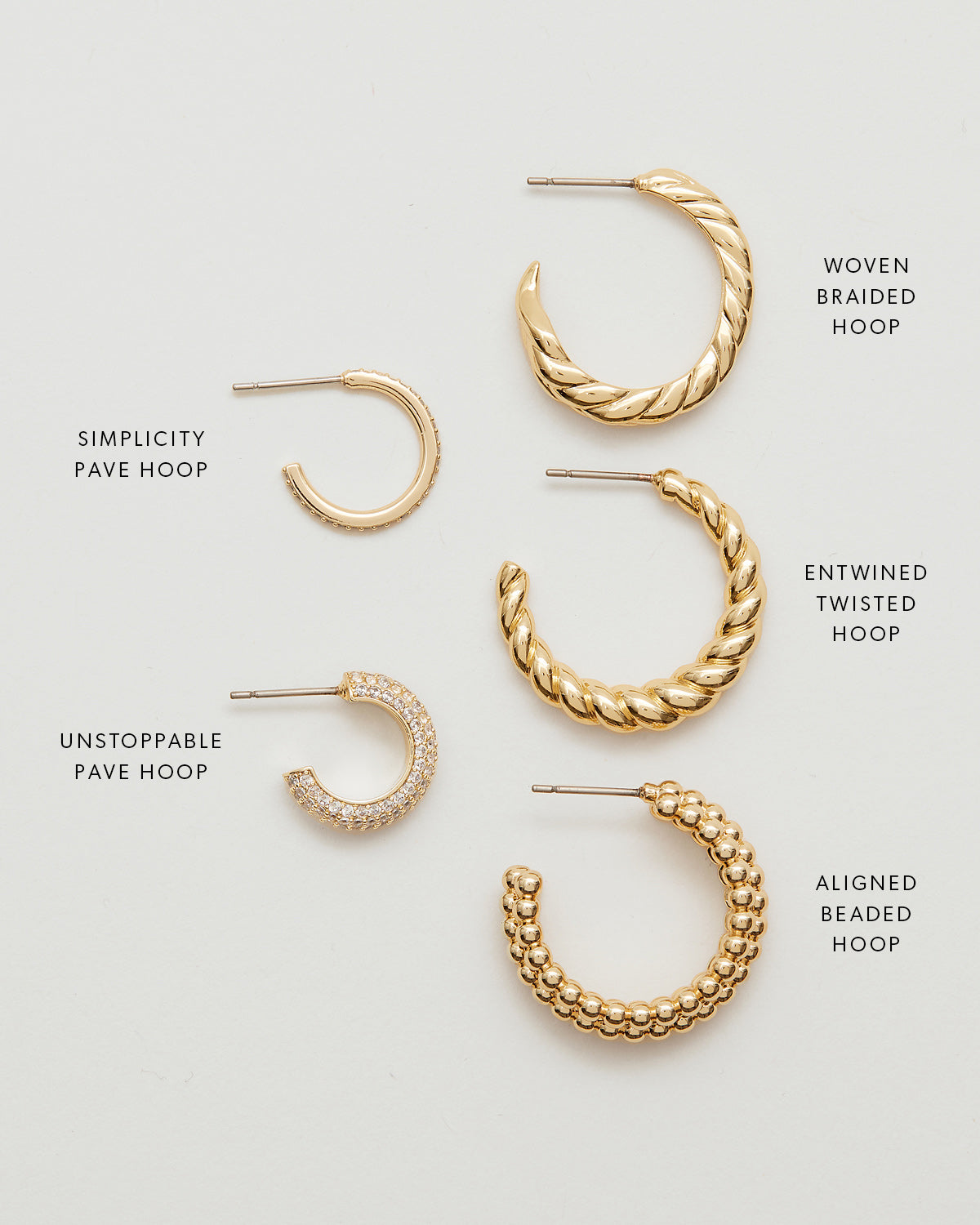 Simplicity Pave Hoop Earrings