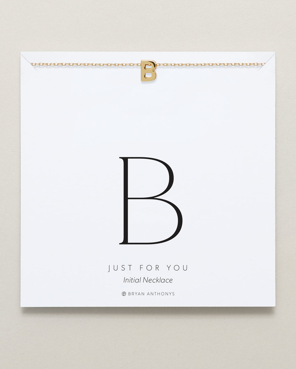 Just For You Initial Necklace — B