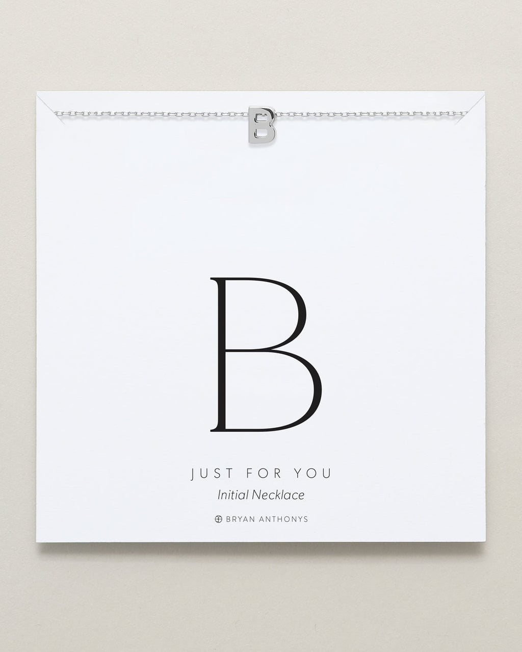 Just For You Initial Necklace — B