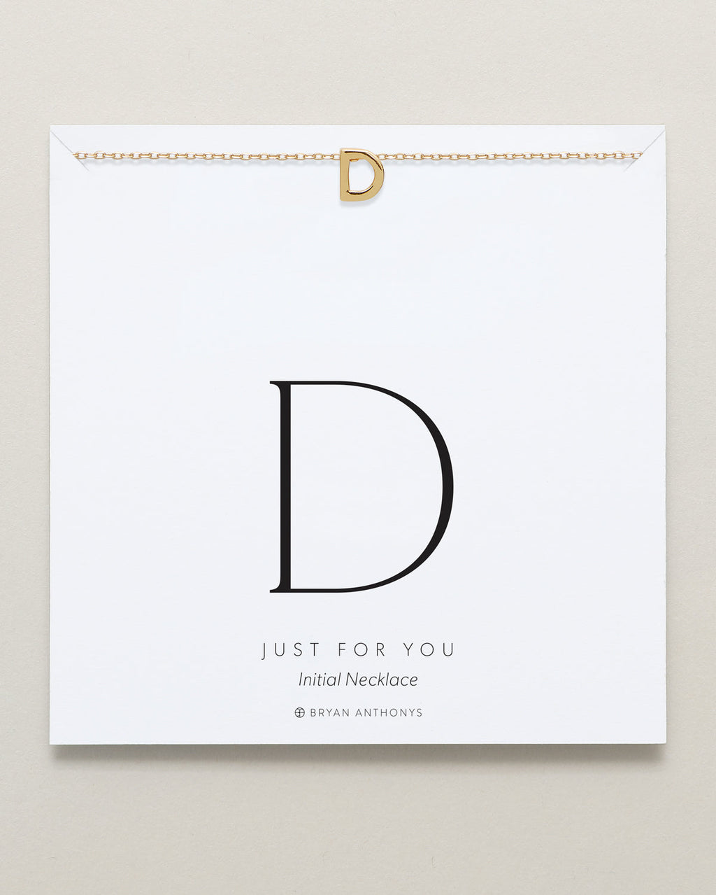 Just For You Initial Necklace — D