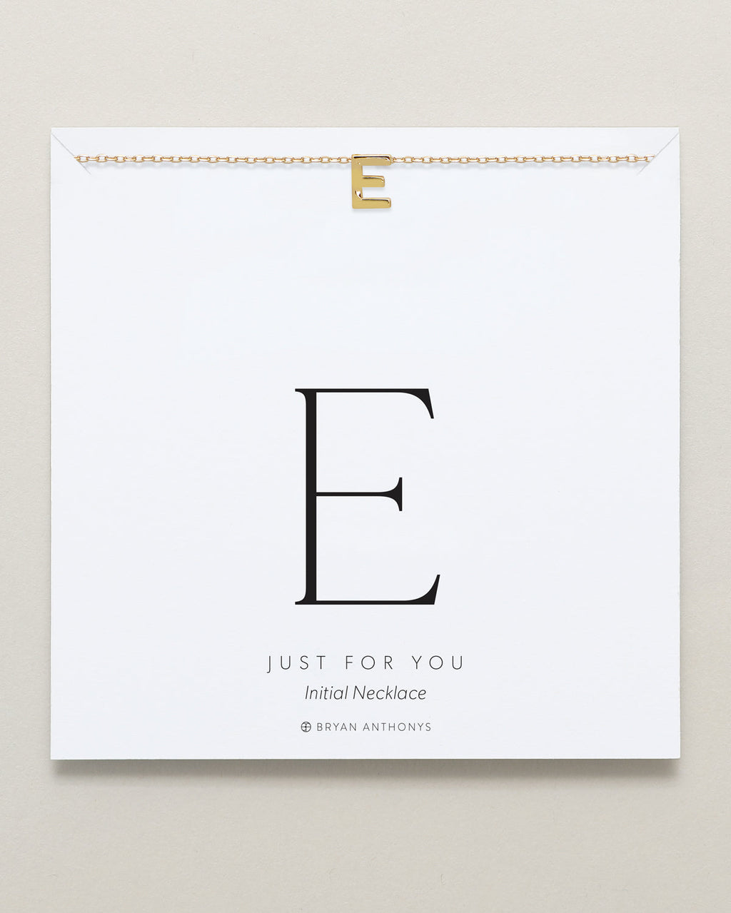Just For You Initial Necklace — E