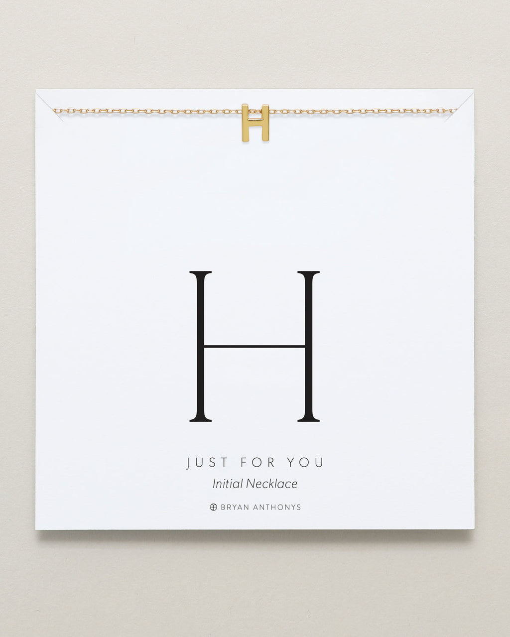 Just For You Initial Necklace — H
