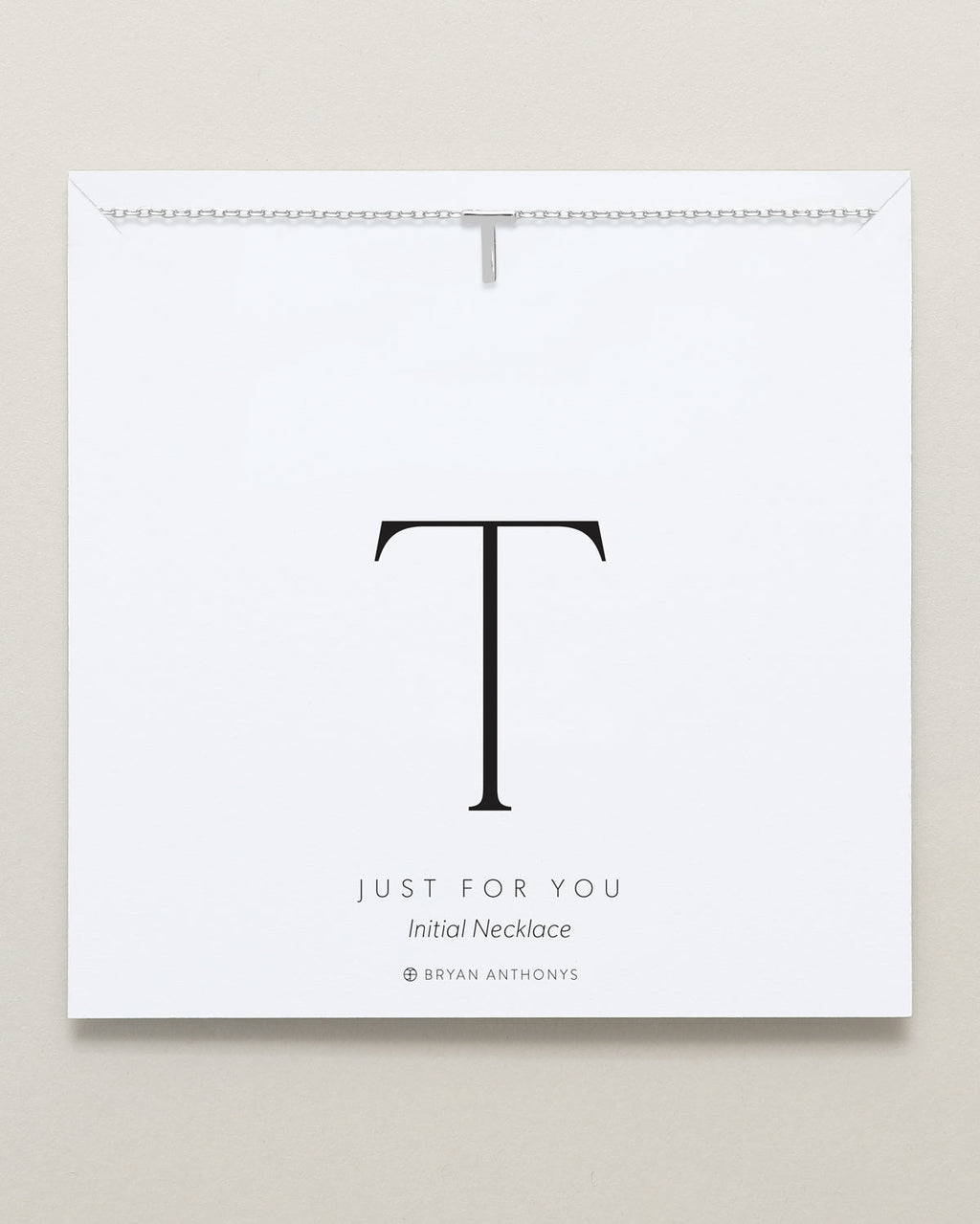 Just For You Initial Necklace — T