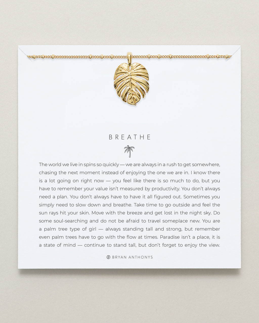 Breathe Pendant Necklace