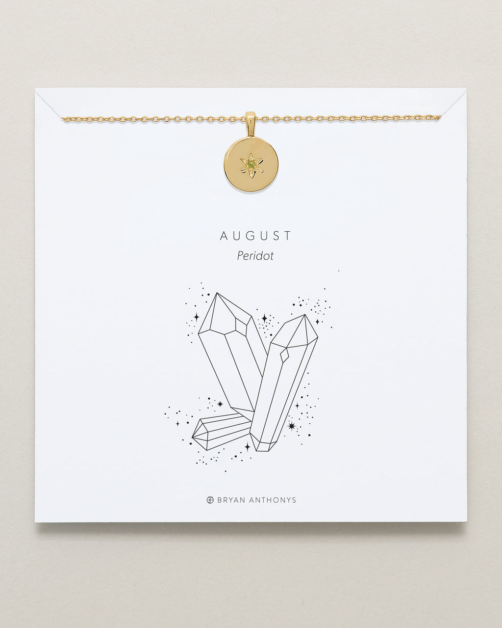 Birthstone Pendant Necklace — Peridot