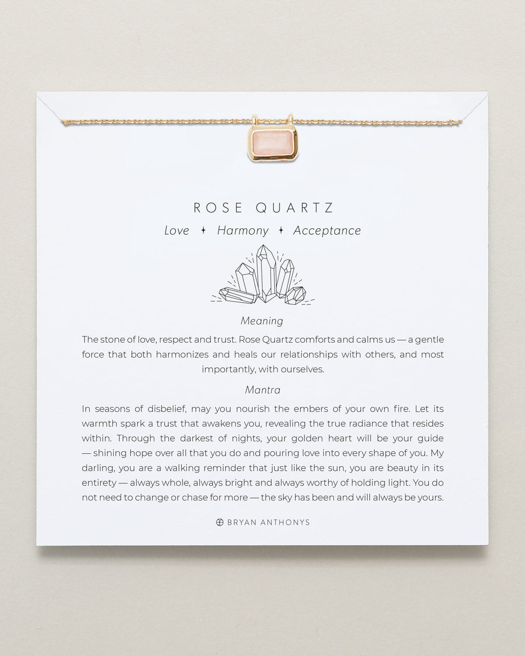 Healing Stone Necklace Rose Quartz