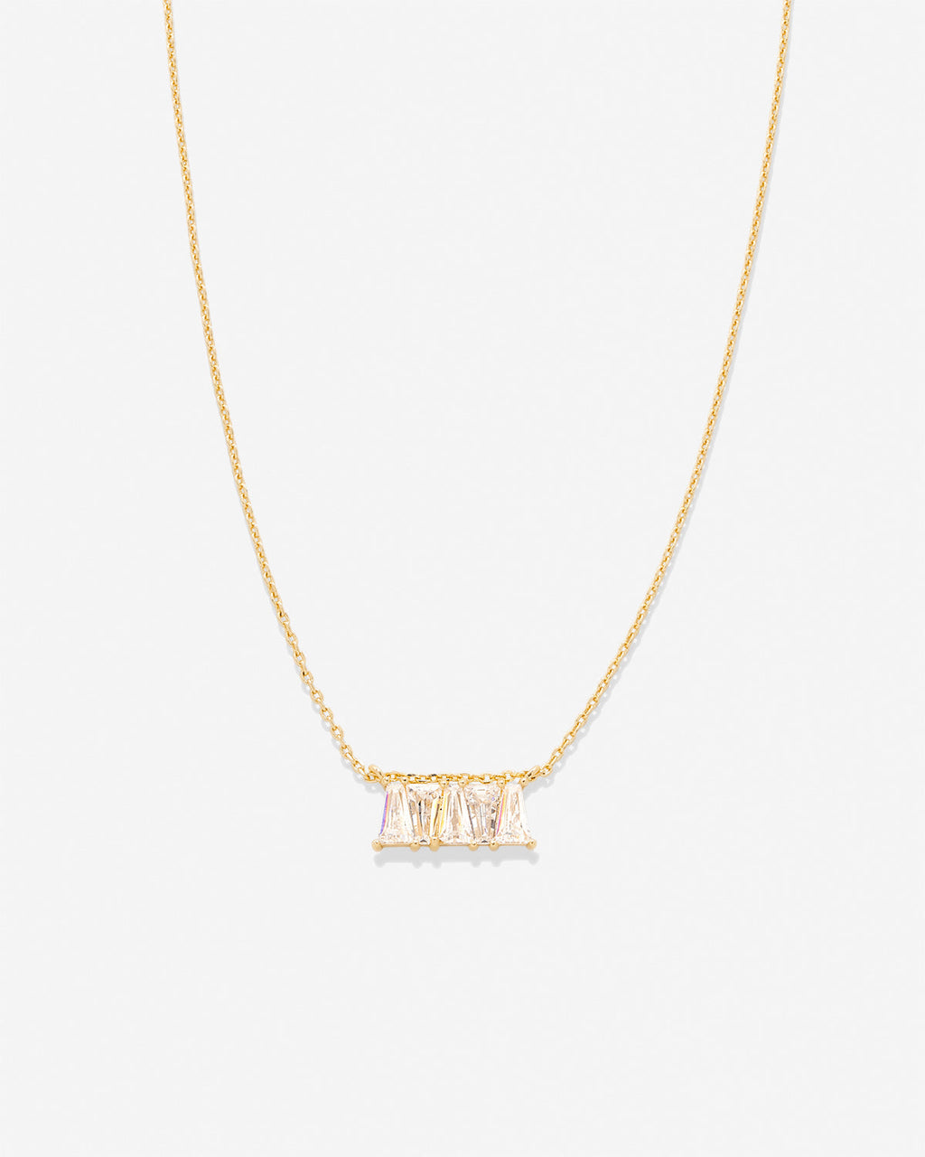 Beautifully Broken Baguette Dainty Necklace