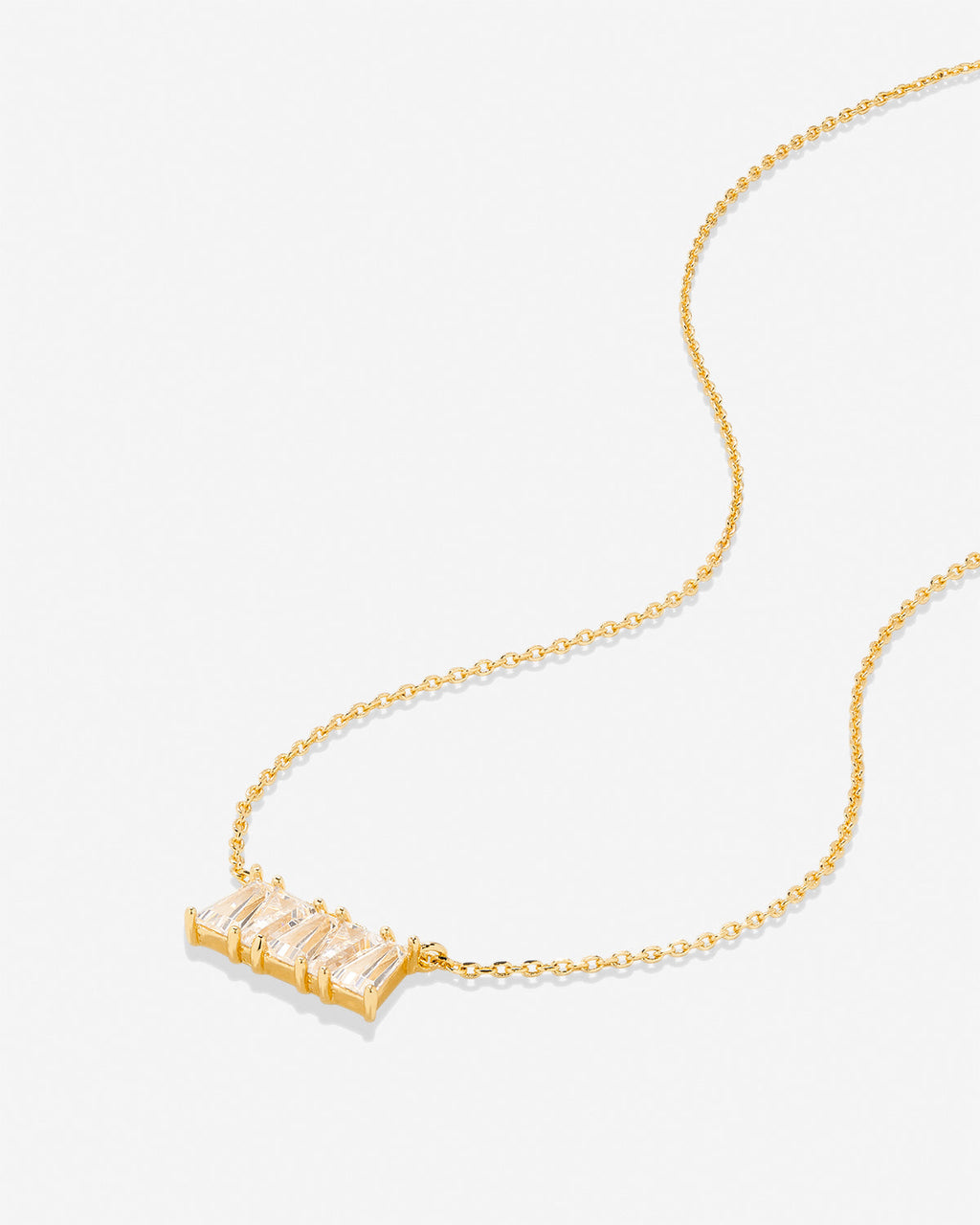 Beautifully Broken Baguette Dainty Necklace