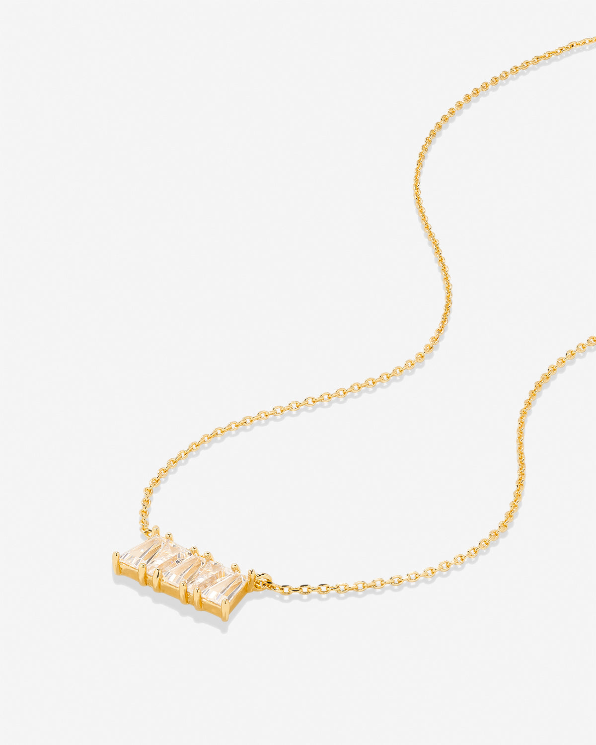 Beautifully Broken Baguette Dainty Necklace