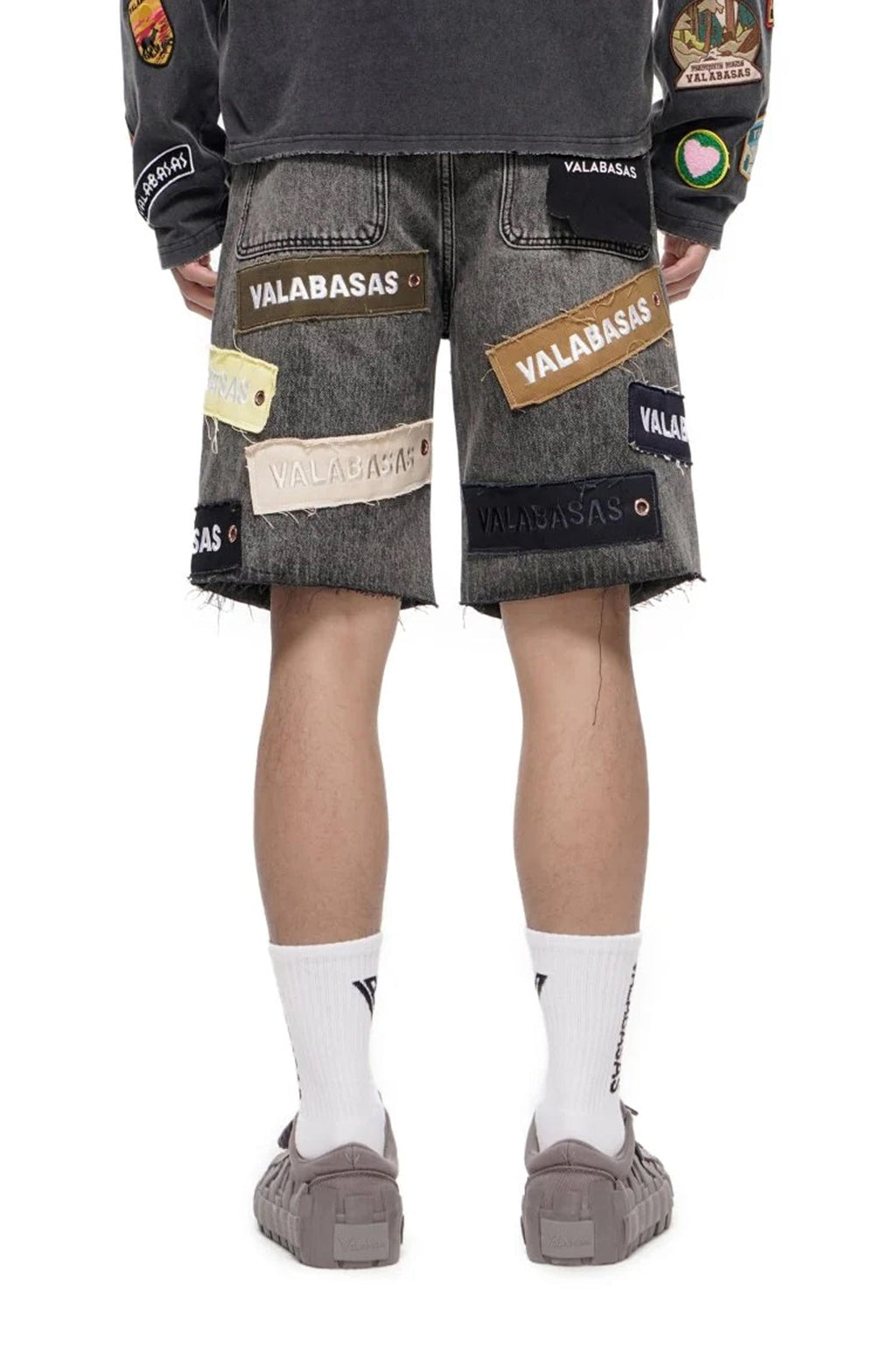 Valabasas Banner Shorts - Grey Wash