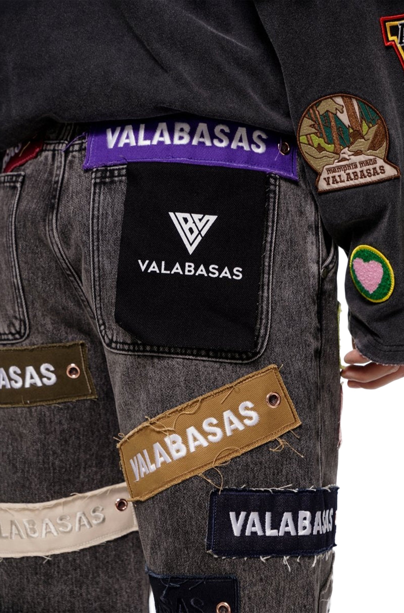Valabasas Banner Shorts - Grey Wash