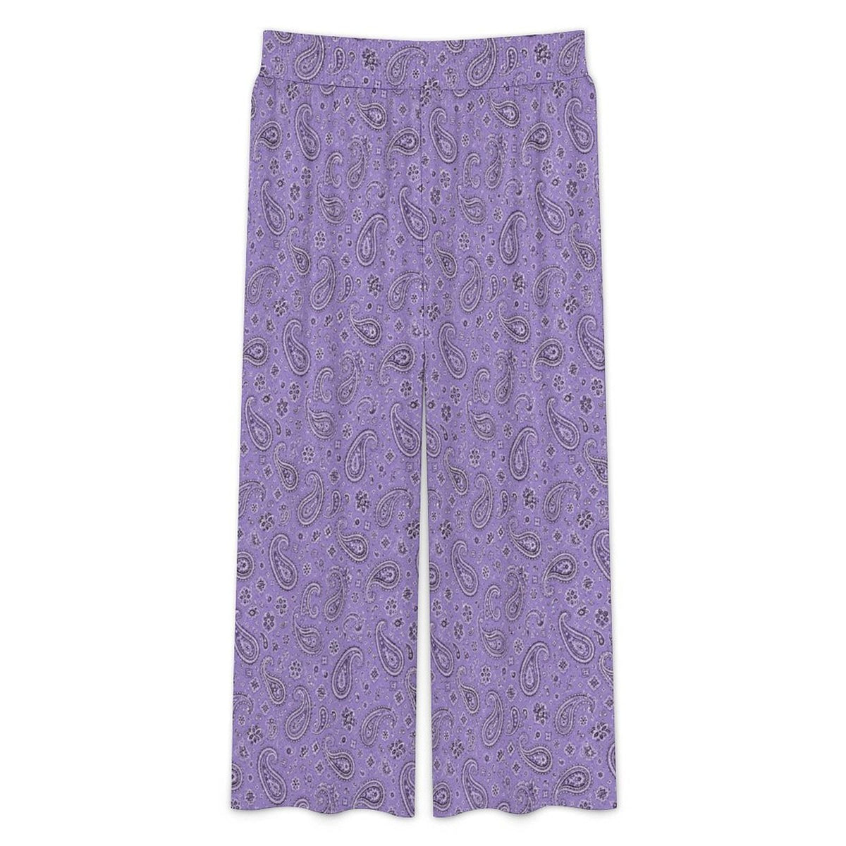 Baha Ranch Lavender Paisley Bandana Wide Leg Pants