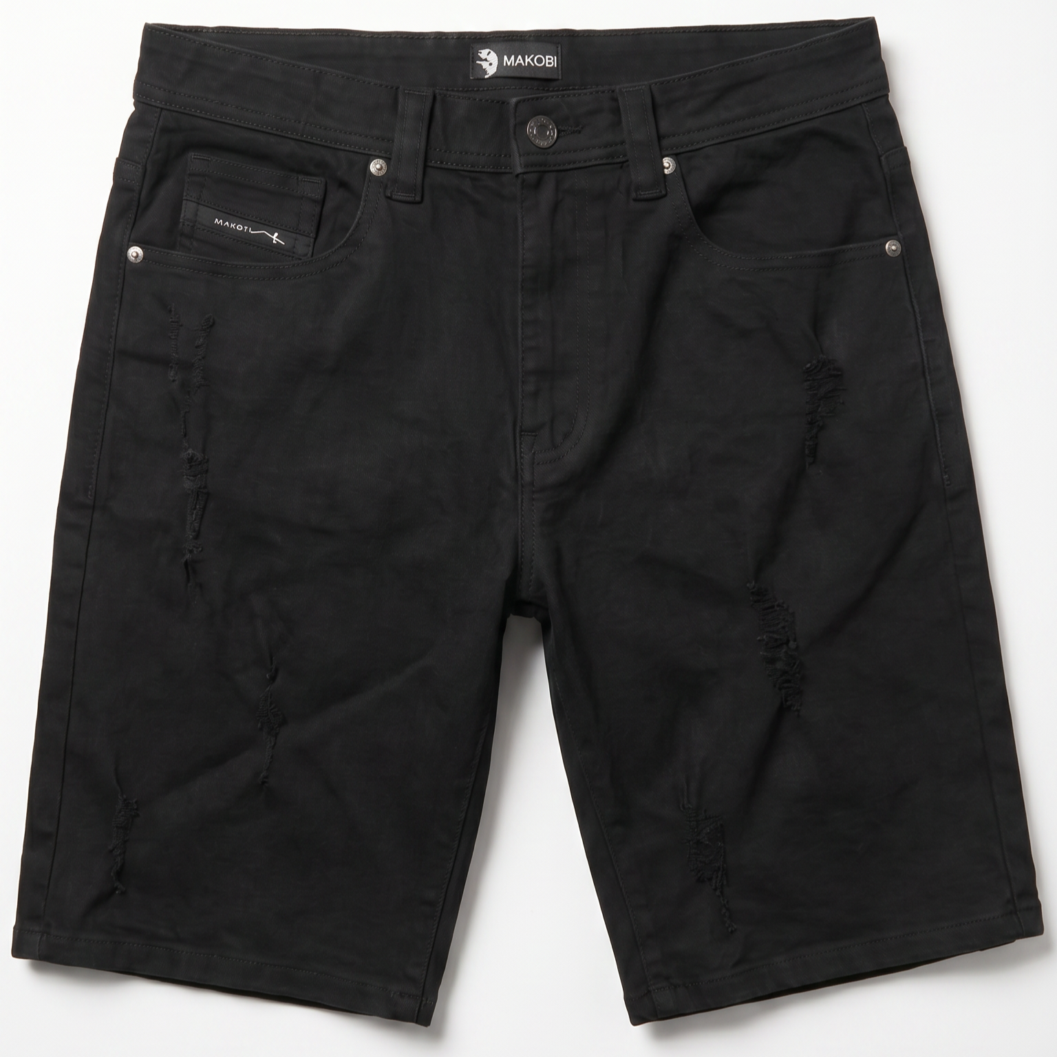 M613 Pastoni Denim Shorts - Jet Black