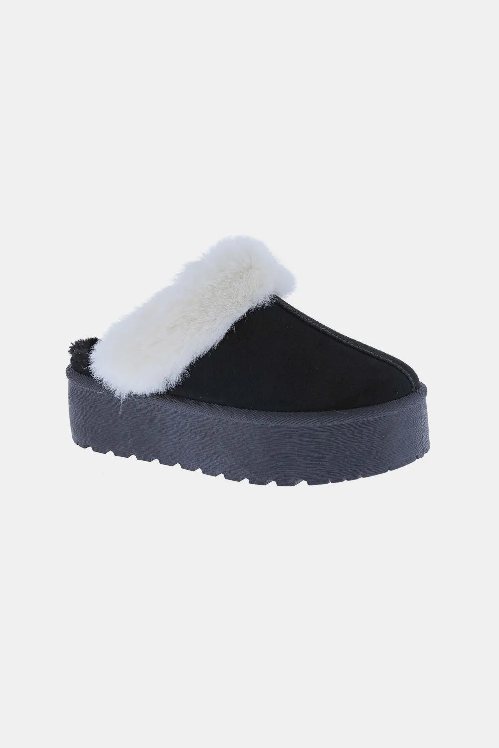 Garden Naked Weeboo Thick Bottom Fur Trim Snow Slippers