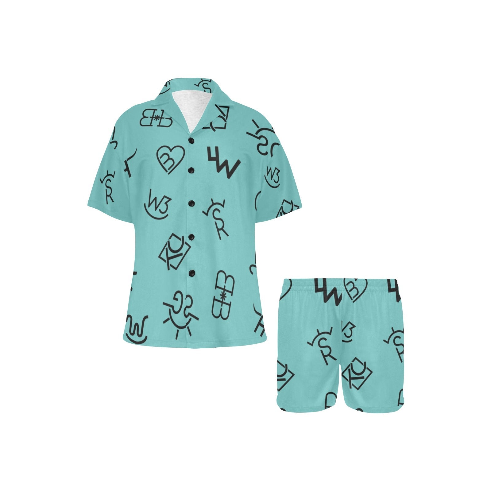 Turquoise Cattle Brands Women's Western Pajama Set