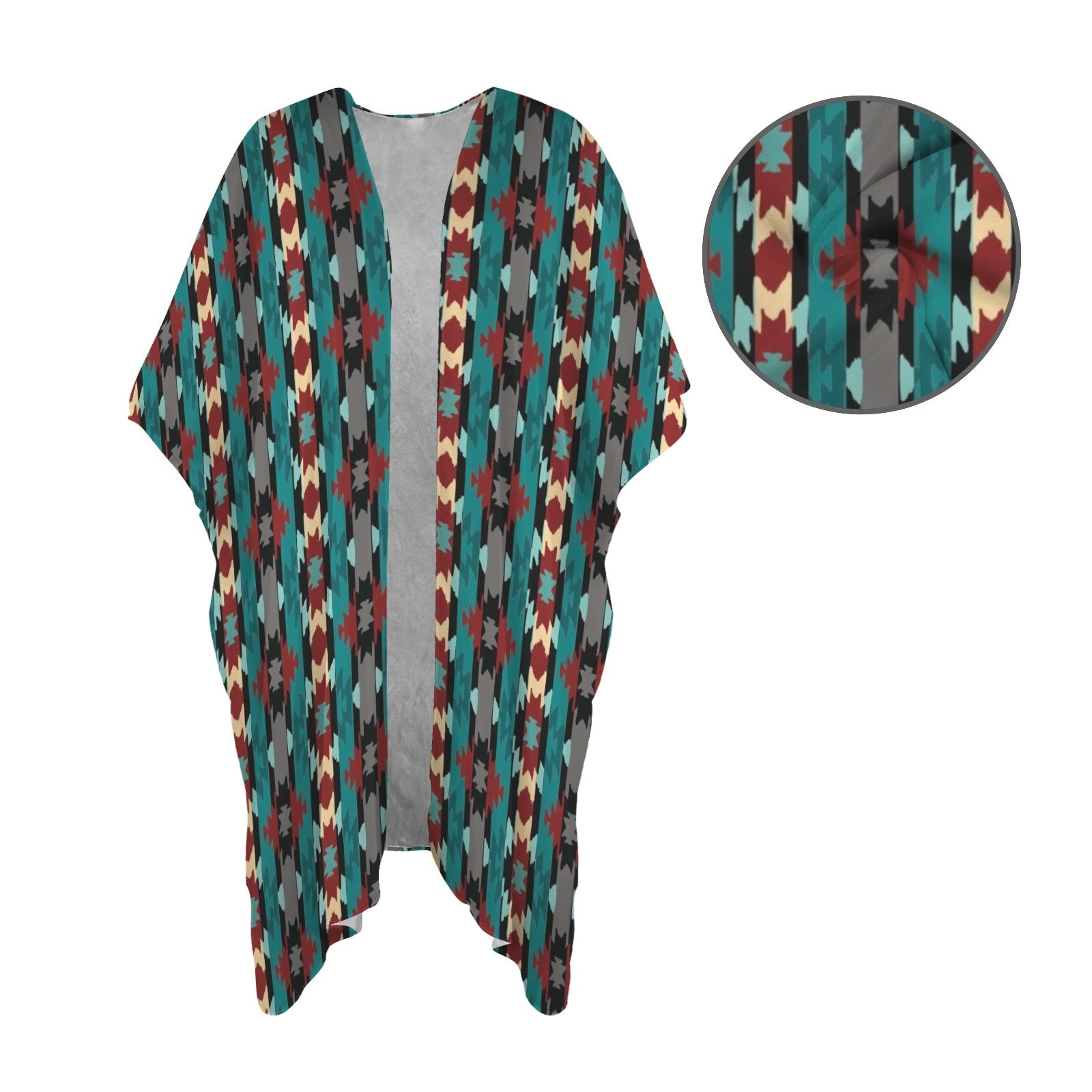 Southwestern Aztec Duster Kimono Coverup