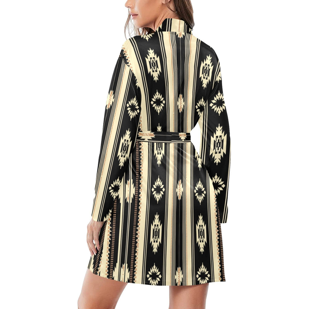 Authentic Aztec Robe Colores de Mexico Santa Fe Aztec Satin Robe By Baha Ranch Western Wear ...