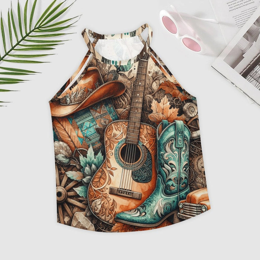 Country Music Collage Western Tank Top