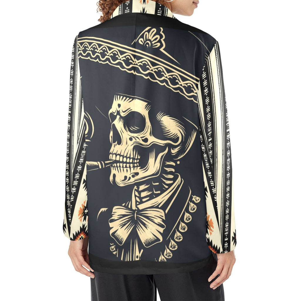 Colores De Mexico Mariachi Aztec Women's Blazer