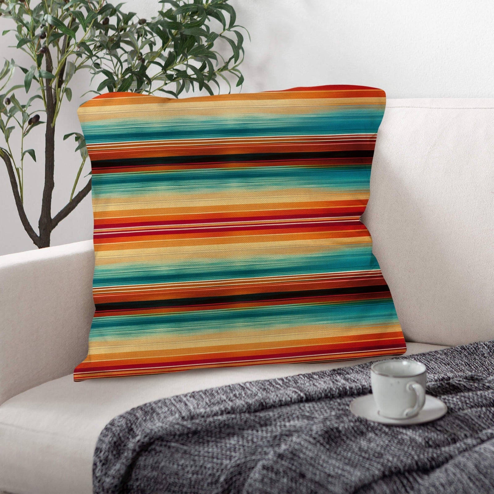 Southwest Serape Pillow Case 18x18" Made in America