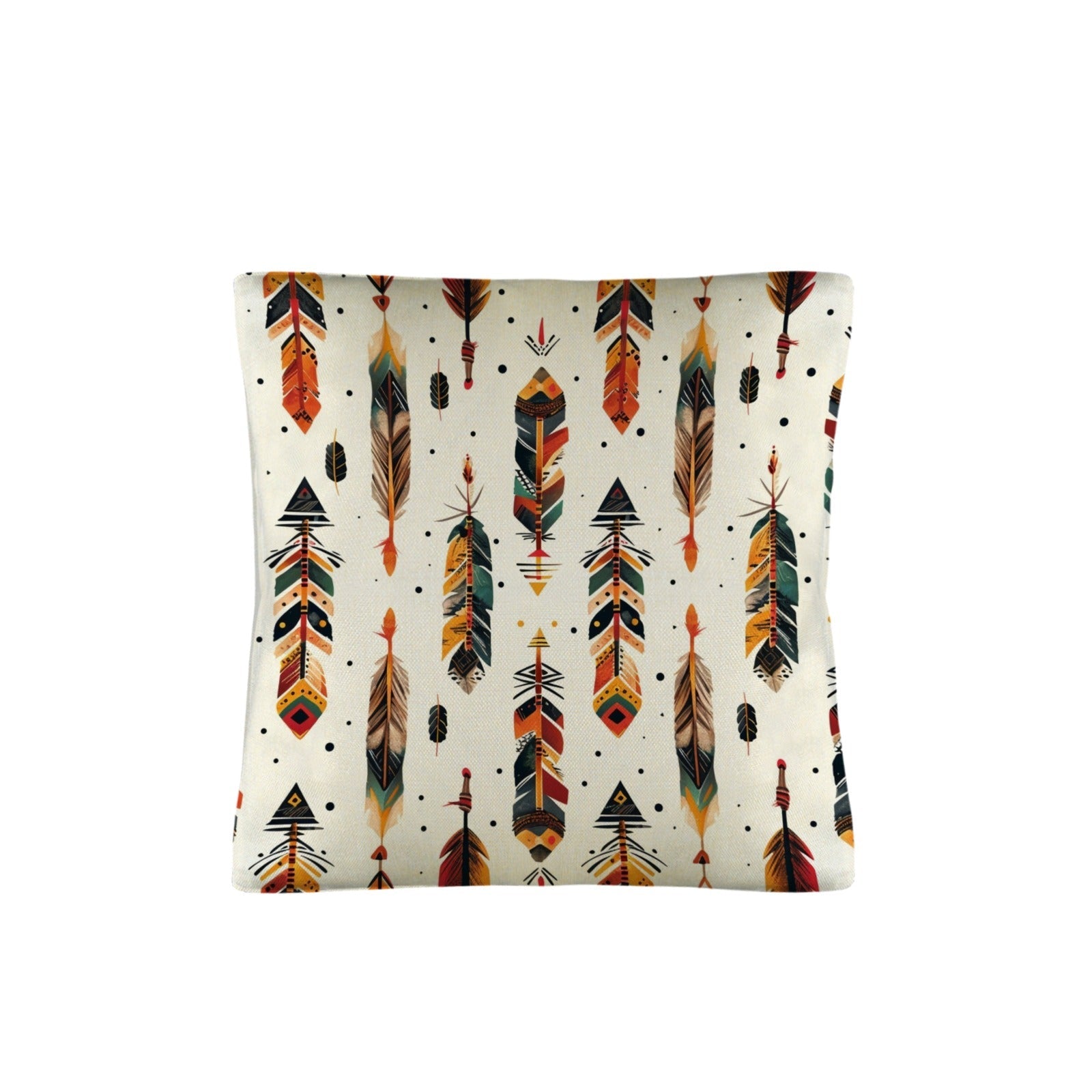 Aztec Feathers Pillow Case Made in America
