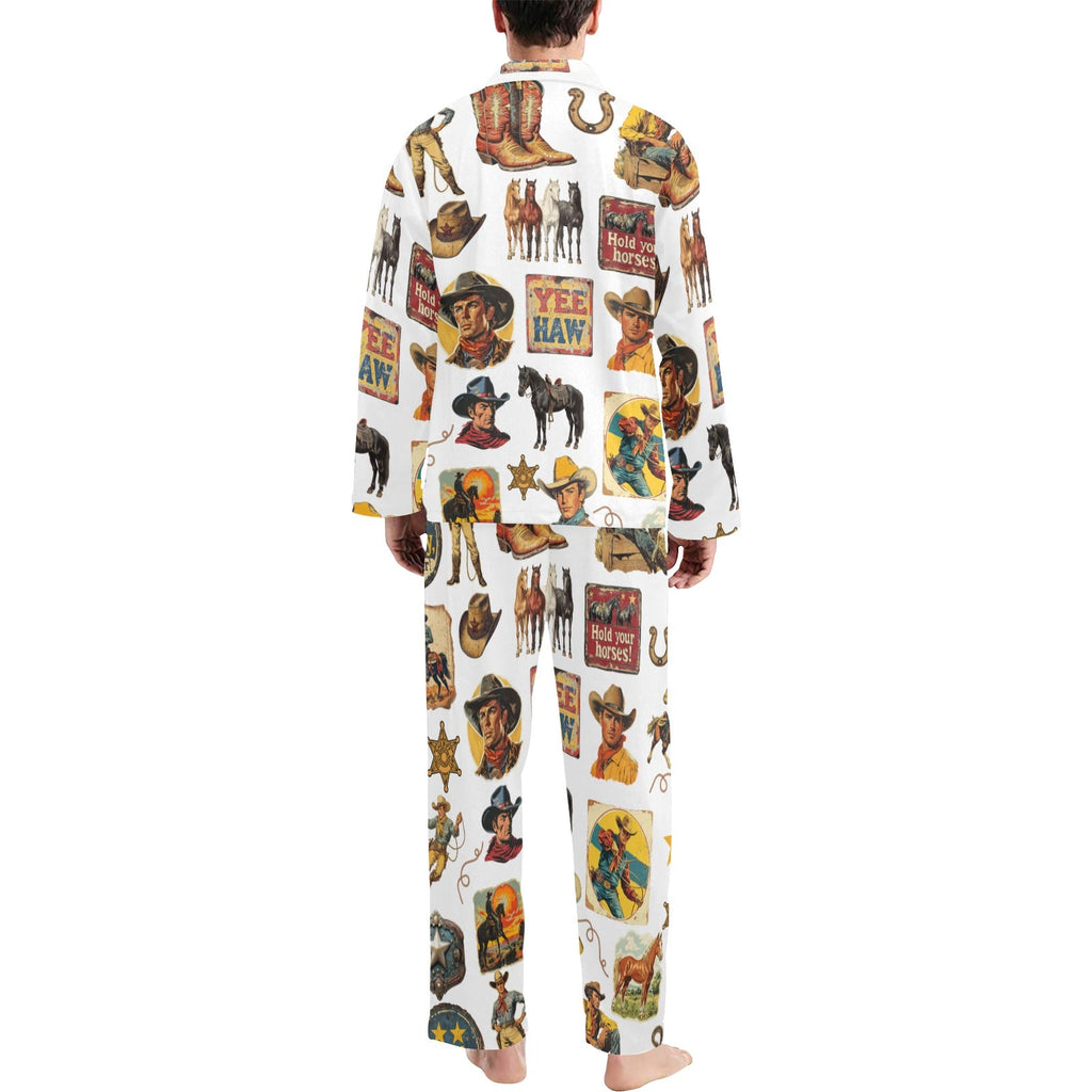 Vintage Cowboy Collage Western Pajamas