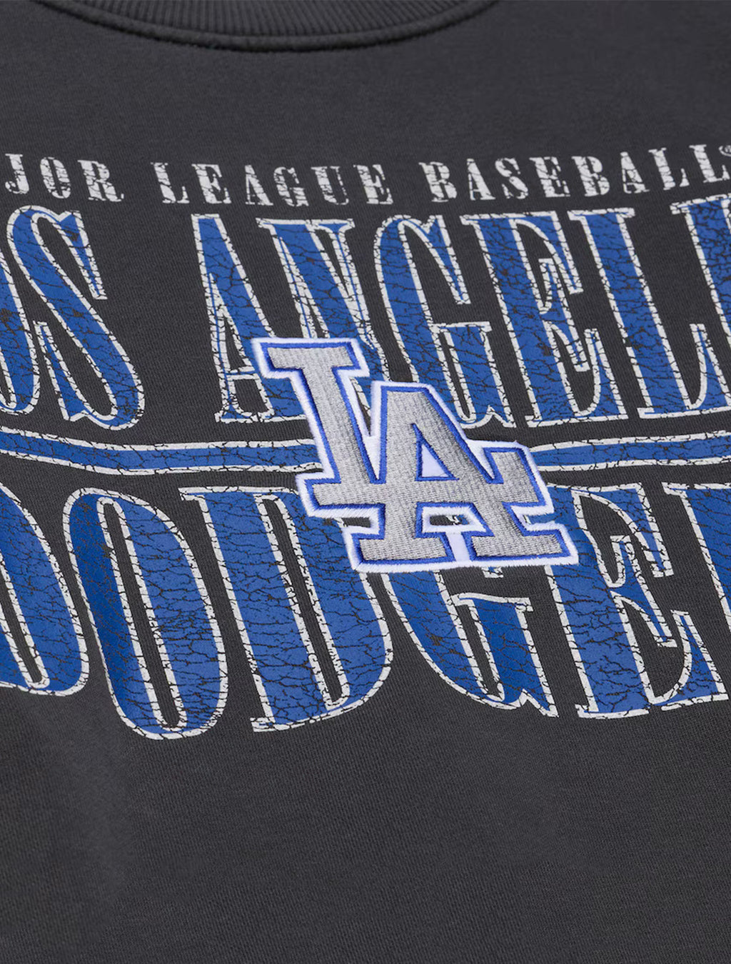 Mitchell & Ness Dodgers Downtown Fleece Crewneck - Black