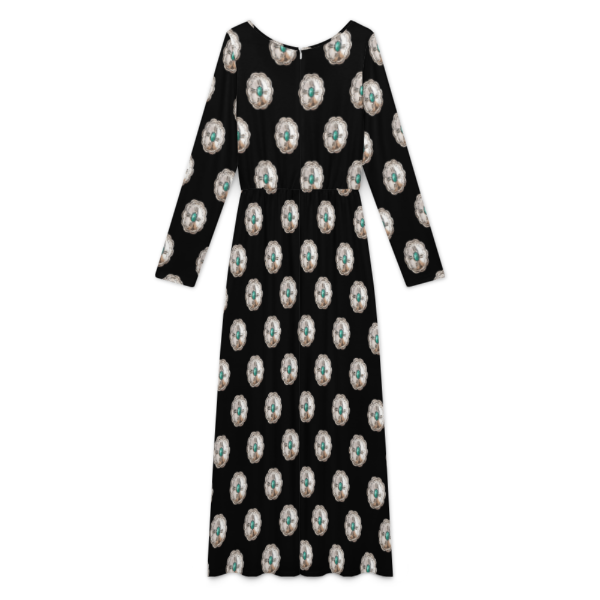 Turquoise Silver Concho Long Sleeve Jumpsuit