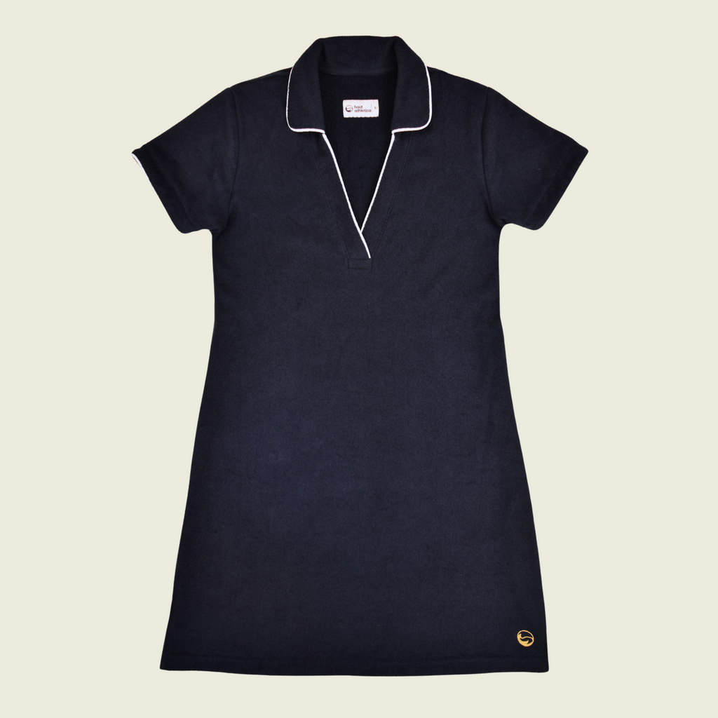Navy Terry Cloth Polo Dress