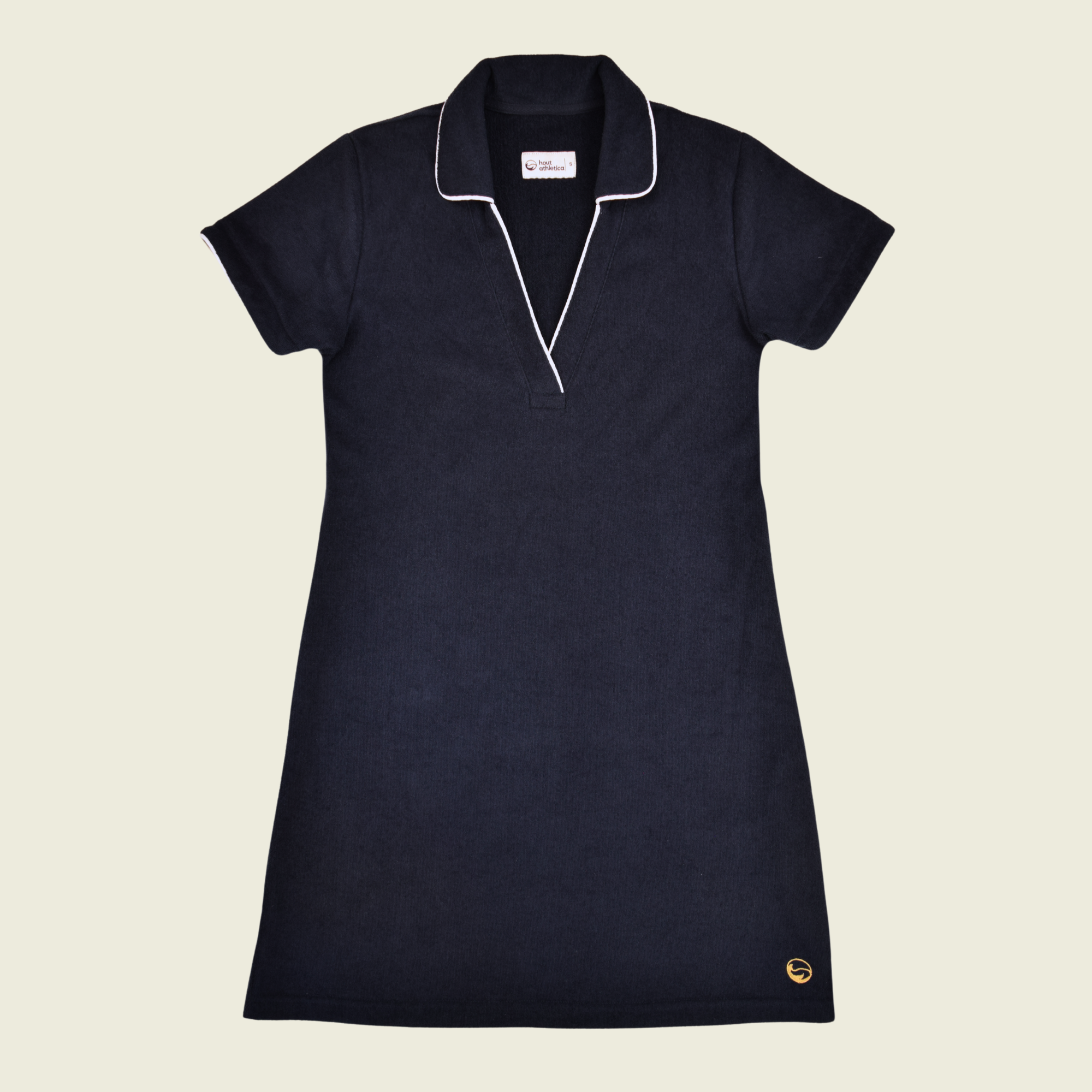 Navy Terry Cloth Polo Dress
