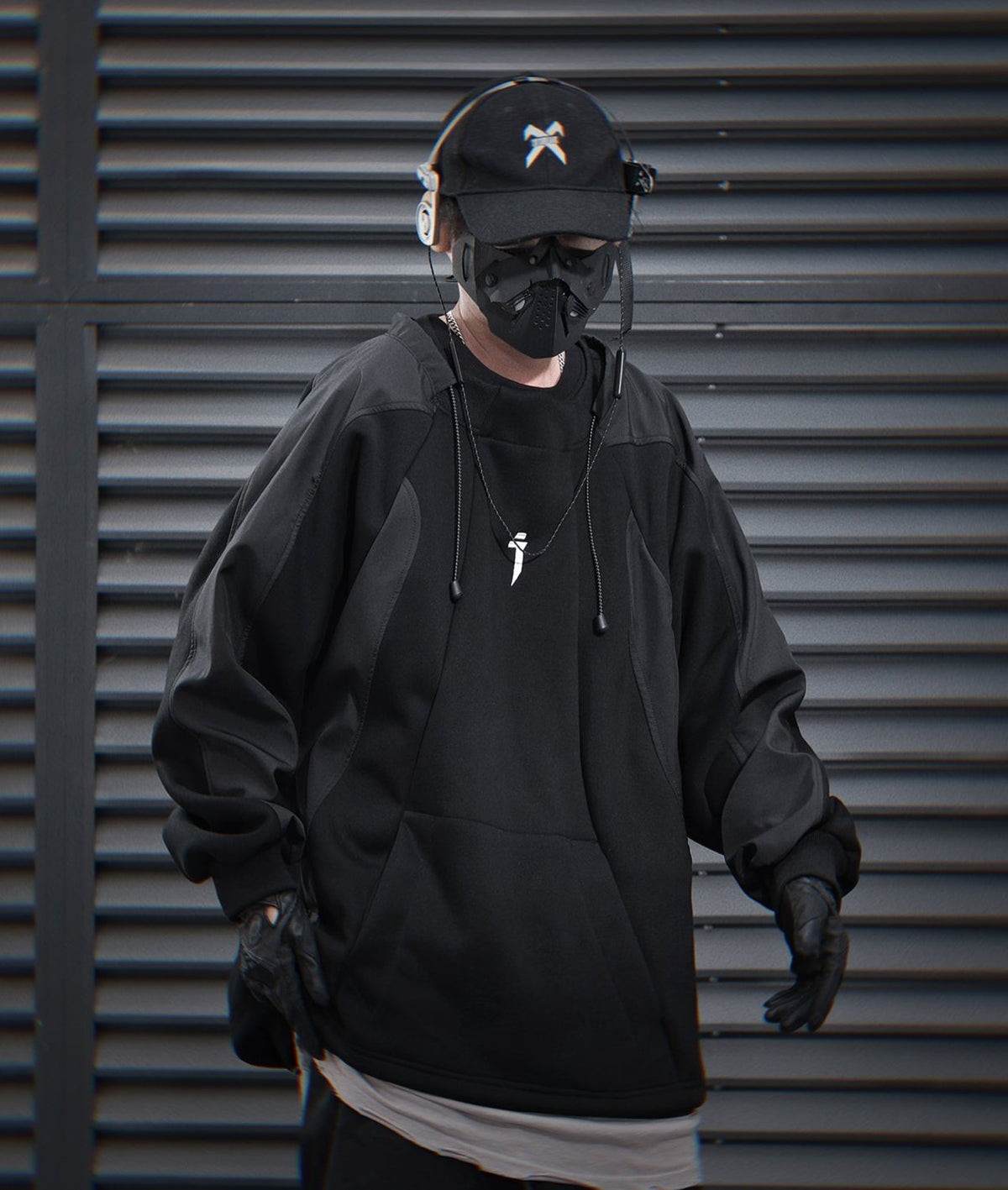 HiH55 Patchwork I-Tech Crewneck