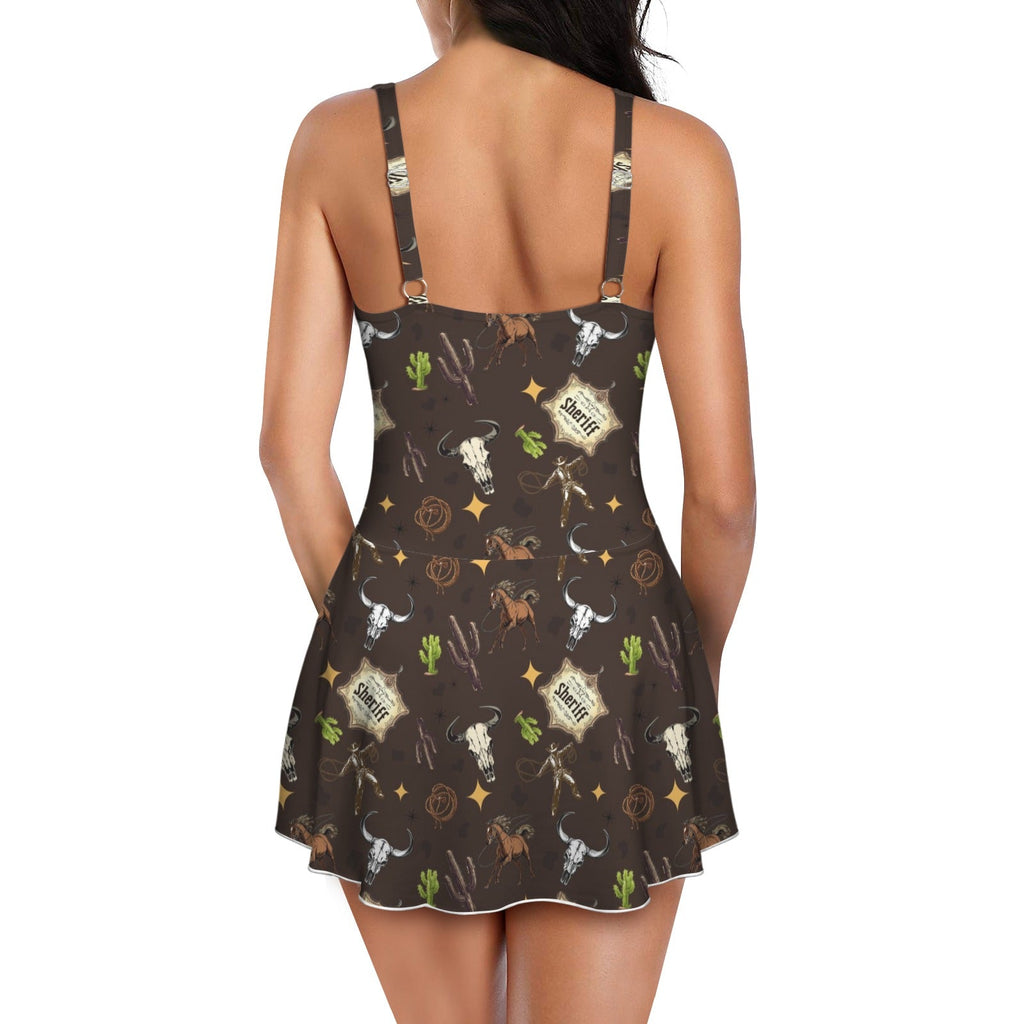 Get Western Skirted Swimsuit