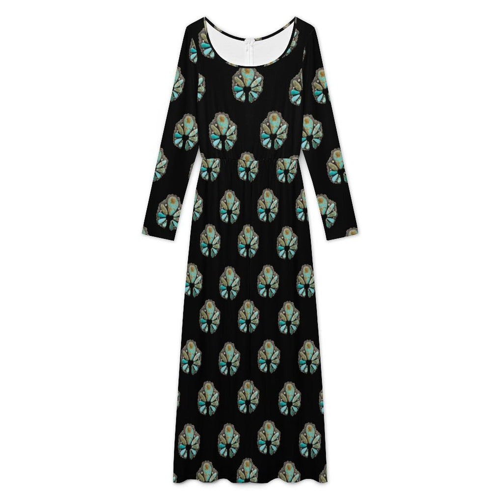 Turquoise Naja Long Sleeve Jumpsuit