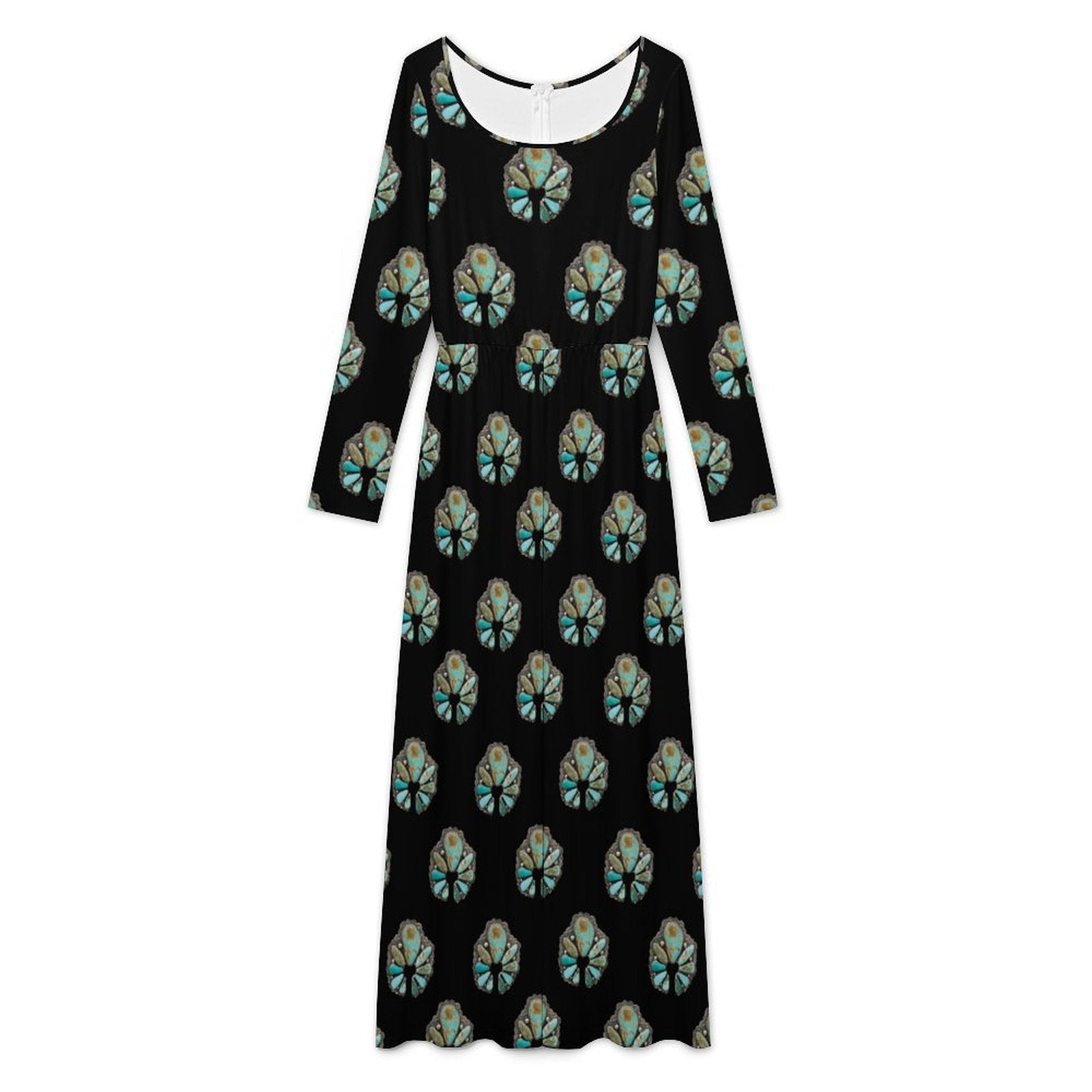 Turquoise Naja Long Sleeve Jumpsuit