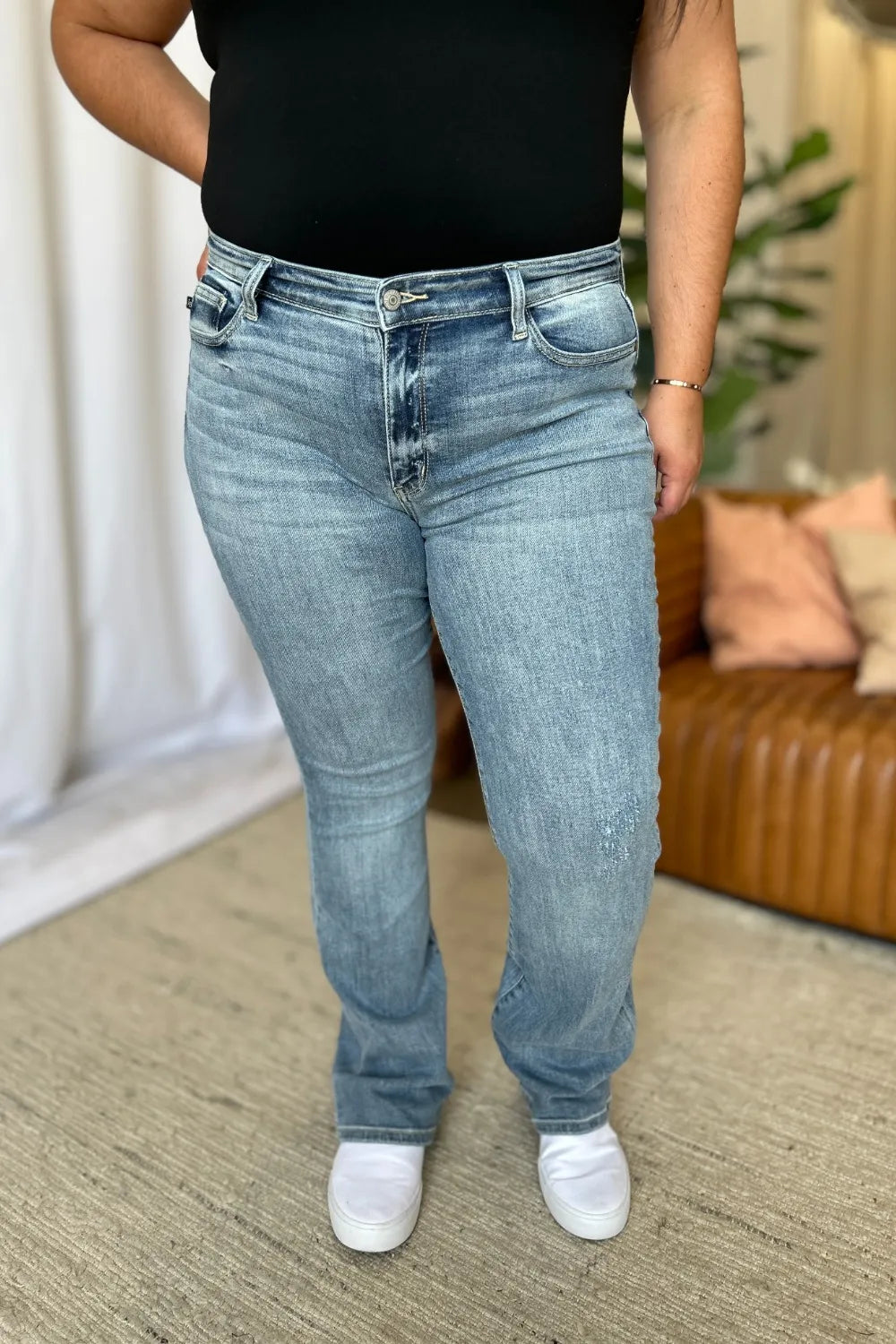 Garden Naked Judy Blue Full Size Medium Rise Bootcut Jeans
